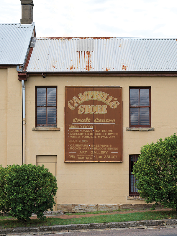 Historic Campbell’s Store Craft Centre in Morpeth, featuring its heritage building and vintage sign.